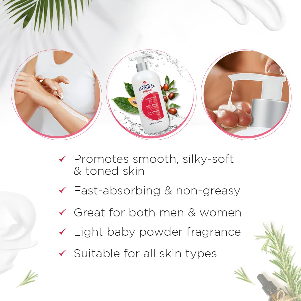 White Smoke Body Drench Moisturizing Lotion for all skin types, 16.9oz