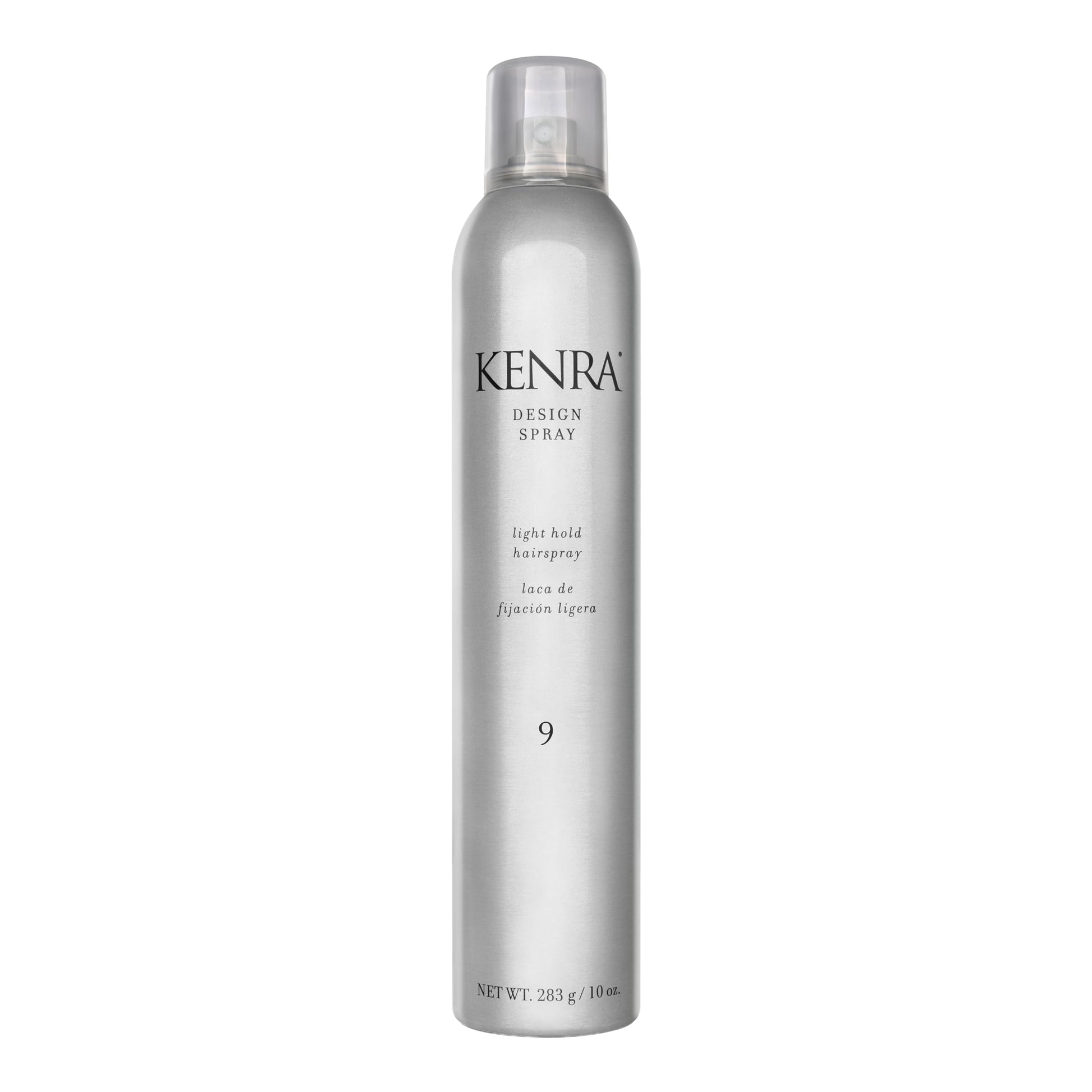 Light Gray Kenra Professional Design Spray 9 | Light Hold Hairspray | Tames Frizz & Flyaways | Lightweight, Brushable Formula | All Hair Types | 10 oz