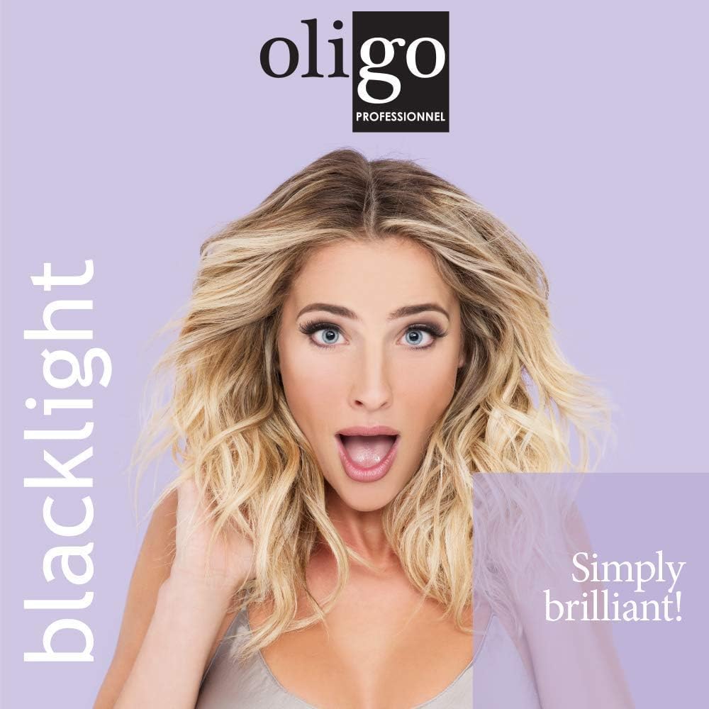 Thistle Oligo Professionnel - Blacklight 18-in-1 Violet Hair Beautifier for blondes- Vegan - Eliminate yellow tones - Anti frizz- Leave-in Toning Conditioner - Detangling Hydrating Spray - Argan Oil -8.5 oz