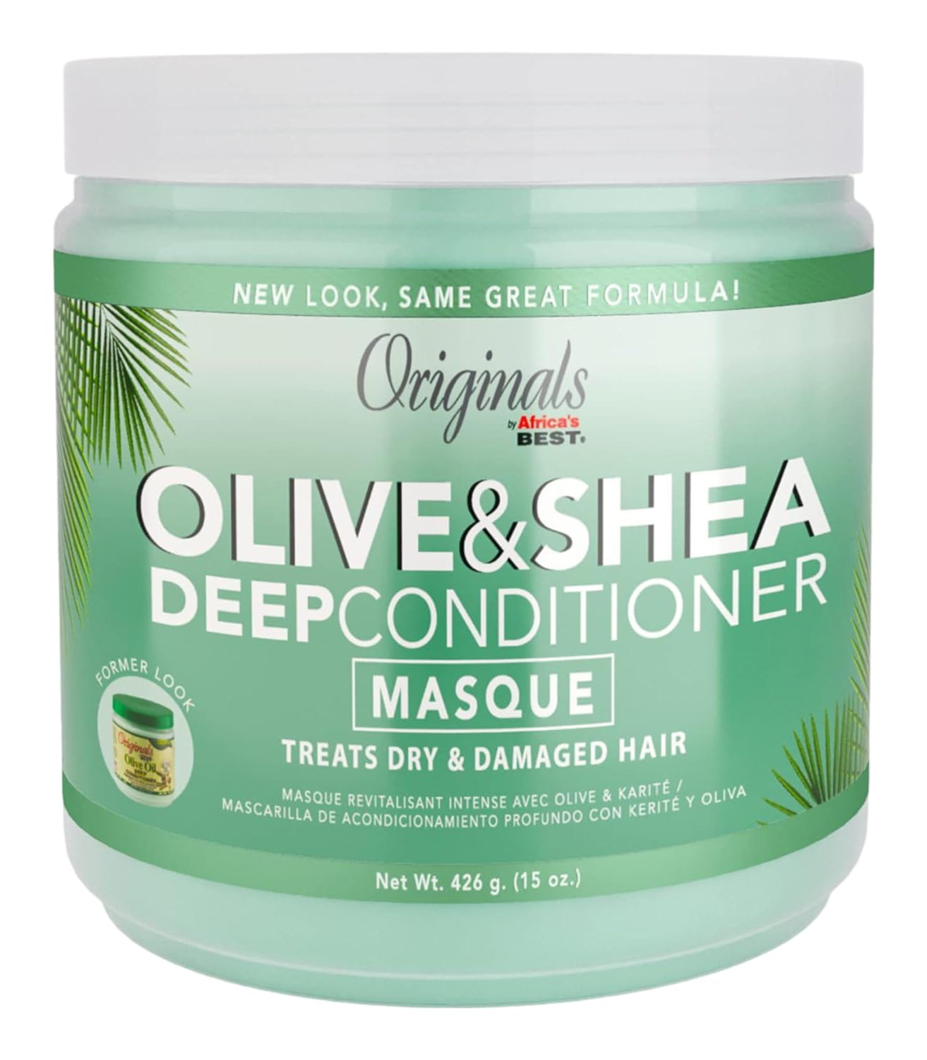 Gray Africas Best Conditioner Originals Olive Oil Deep 15 Ounce Jar (443ml) (3 Pack)