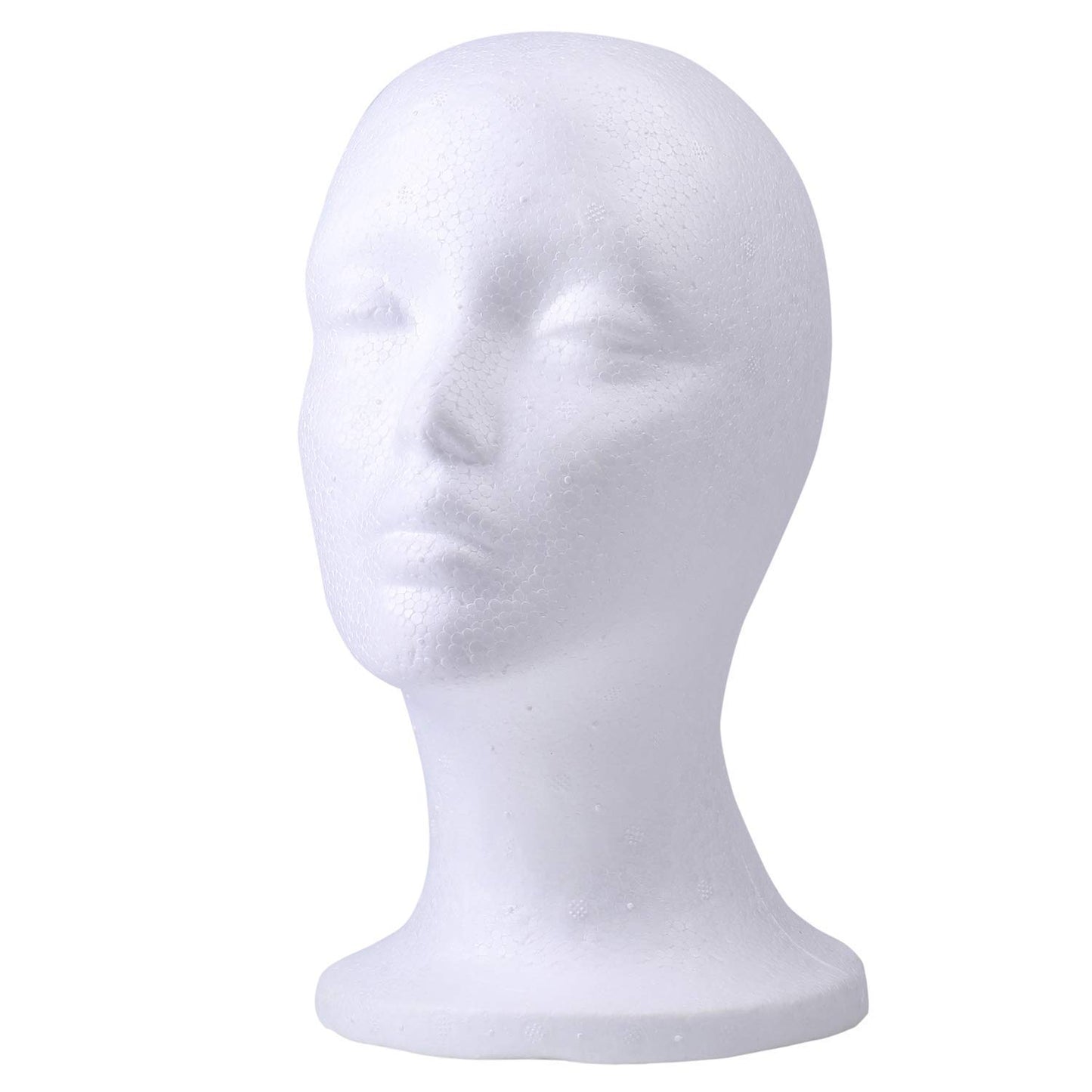 White Smoke Foraineam 3 Pieces Foam Mannequin Head Wig Head, Female Mannequin Wig Display Stand Holder, Cosmetics Model Head White Foam Heads for Glasses Mask Hat Headband Hairpieces and More