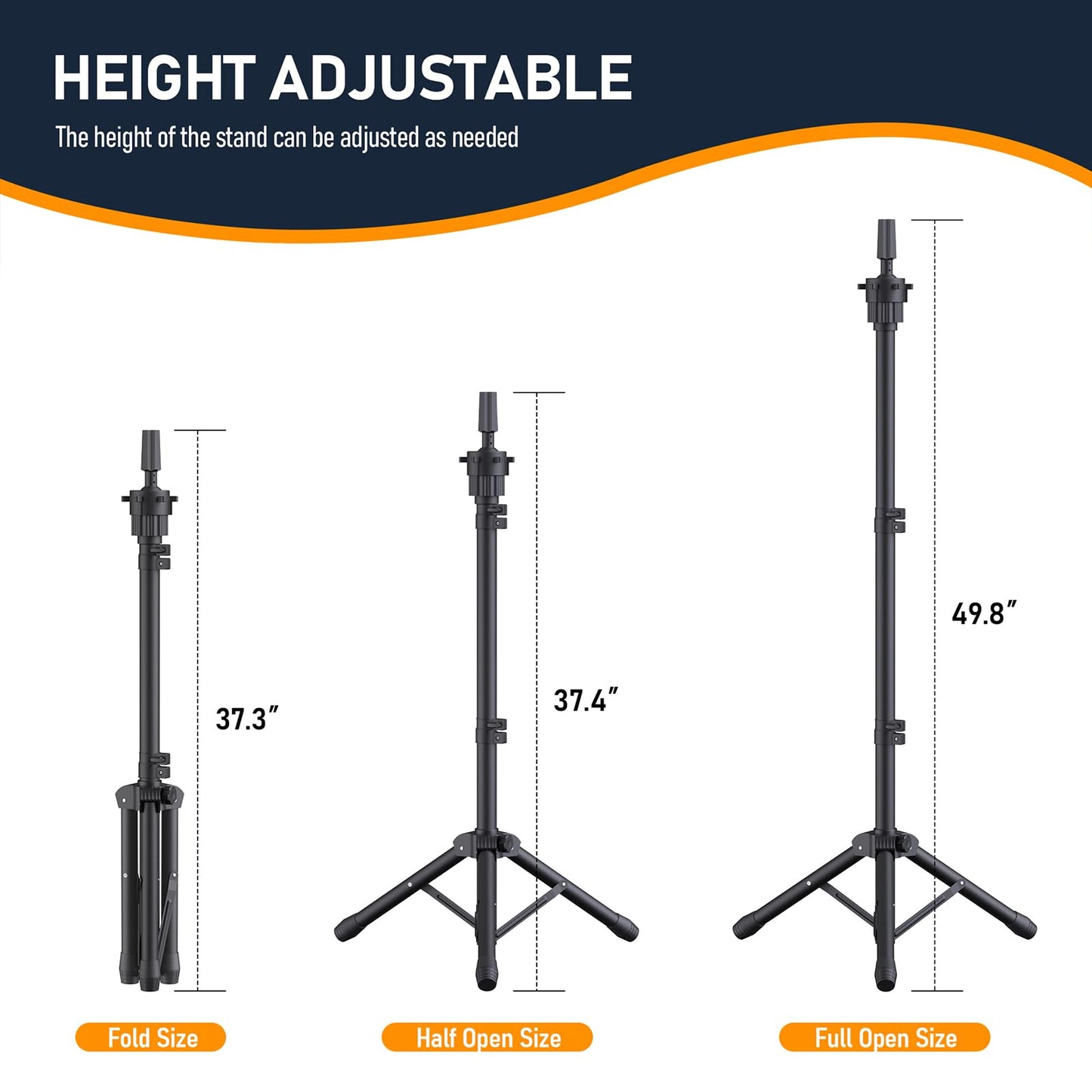 White Smoke Hemndic Wig Stand with Head, Height Adjustable Wig Stand, Wig Head Stand with Mannequin Head with Extra Wig head Clamp Stand