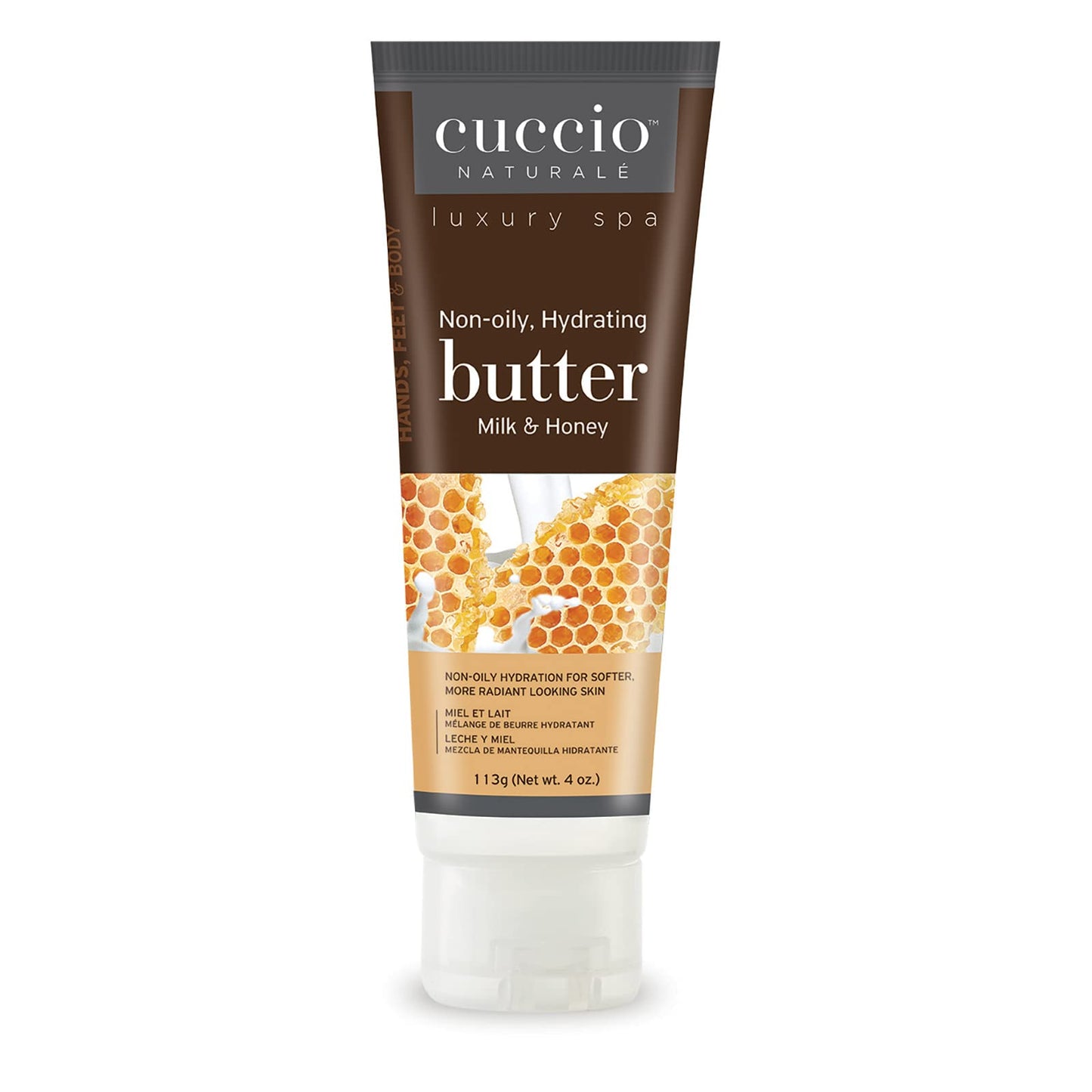 White Smoke Cuccio Naturale Butter Blends - Ultra-Moisturizing, Renewing, Smoothing Scented Body Cream - Deep Hydration For Dry Skin Repair - Made With Natural Ingredients - Milk & Honey - 4 Oz