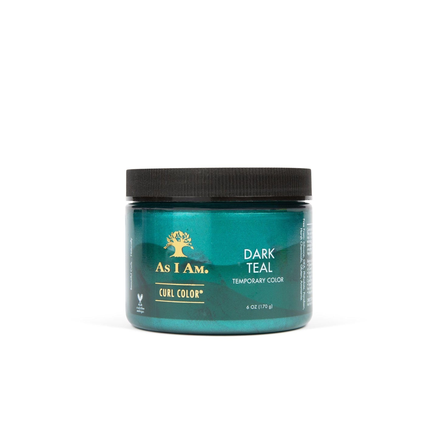 Dark Slate Gray As I Am Curl Color - Dark Teal - 6 oz - Temporary Color & Curling Gel - Medium Hold - Vegan & Cruelty Free