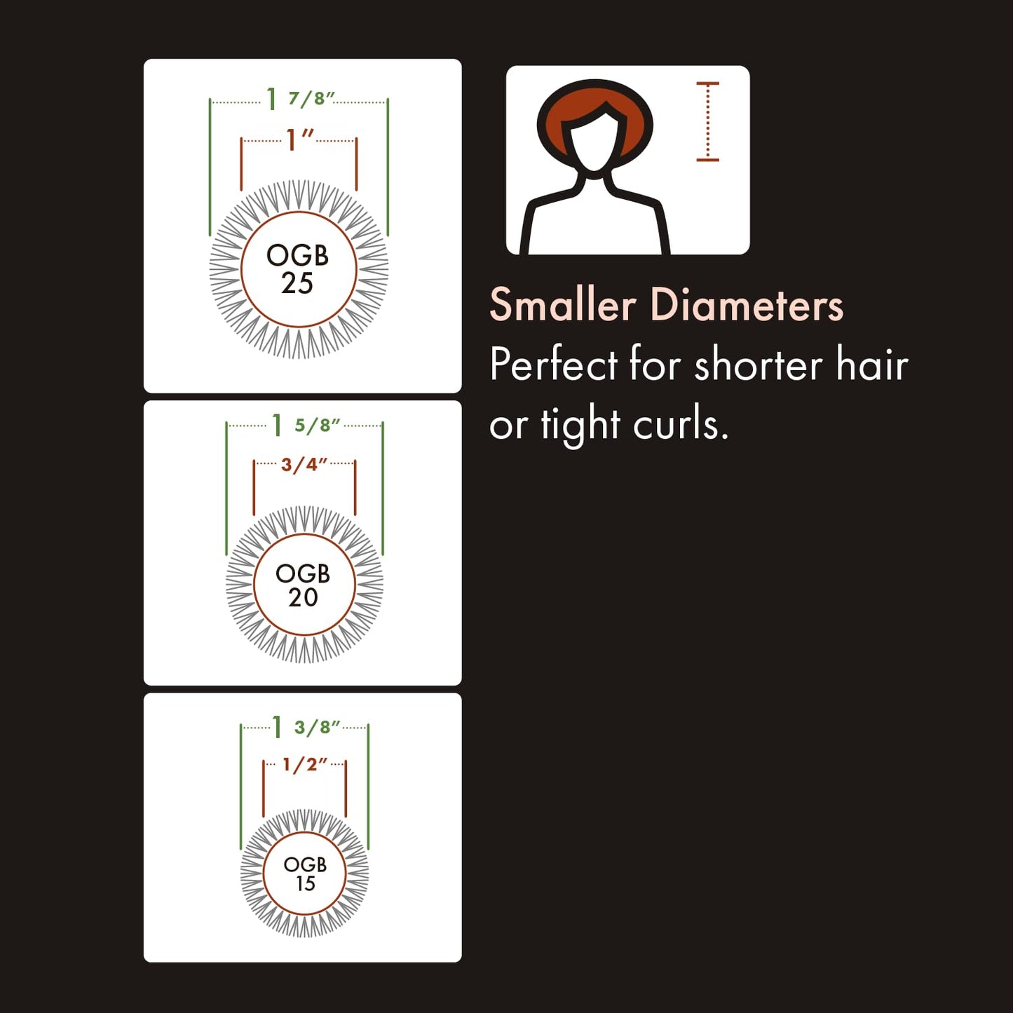 Black Olivia Garden OG Barber contains 4 styling brushes, ideal for men grooming