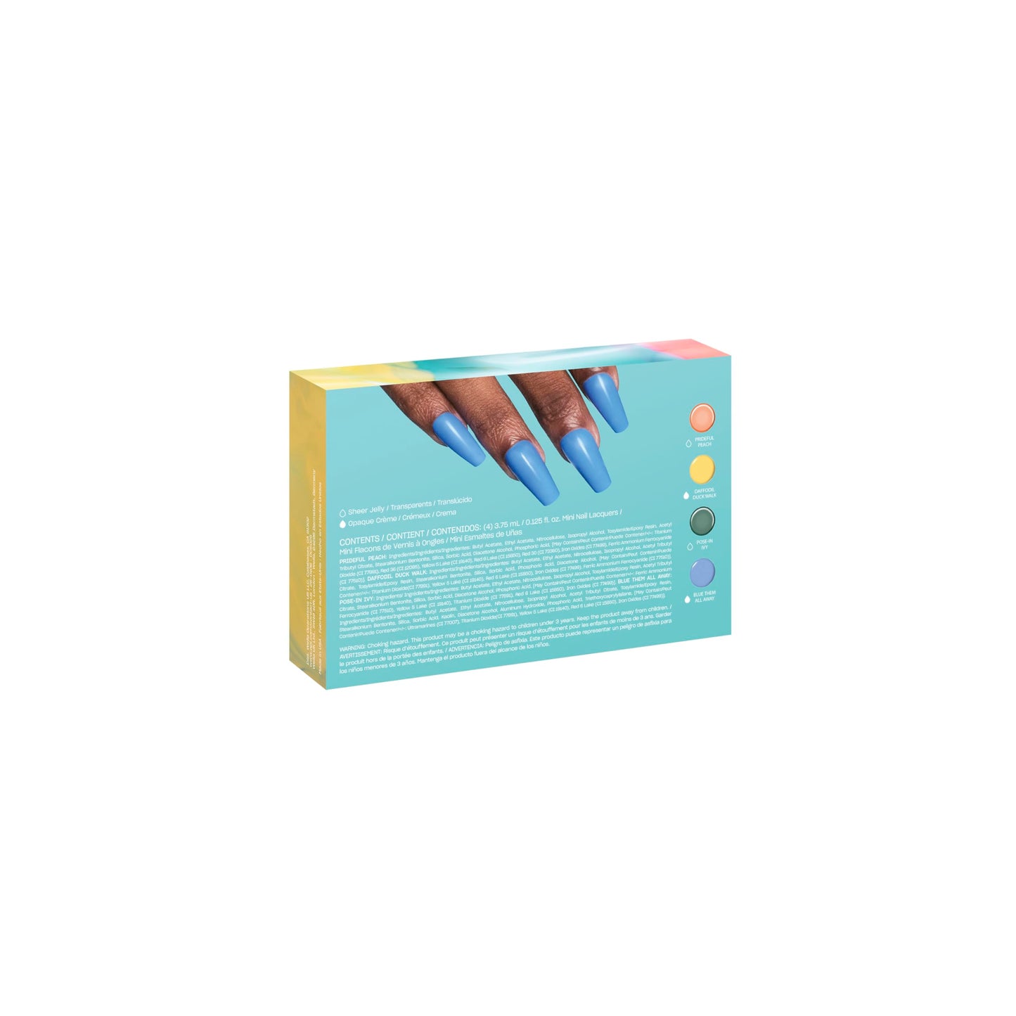 Sky Blue OPI Nail Lacquer 4PC Mini Pack | 4 Crème Summer Shades, Chip Resistant Nail Polish Gift Set | Make 'Em Jelly! Collection | Summer 2025