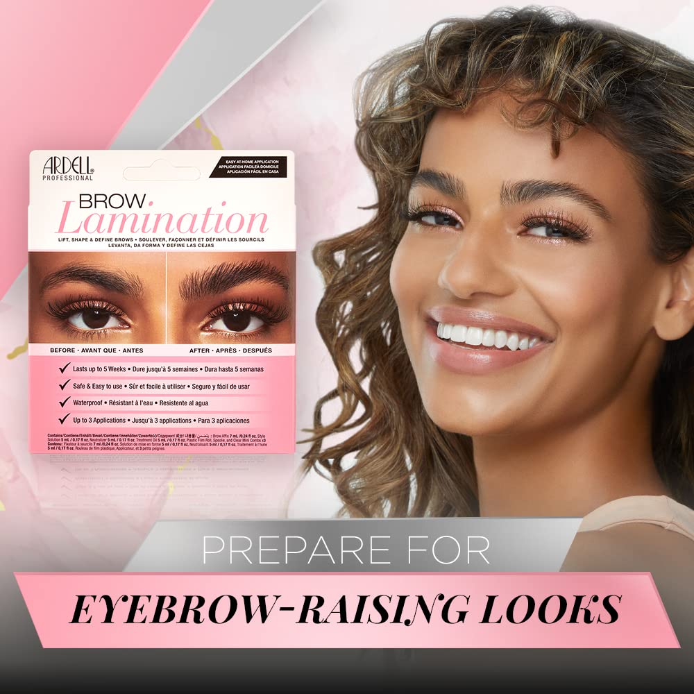 Misty Rose Ardell Brow Lamination Kit, Lift, Shape, and Define Brows, Waterproof, 1-Pack