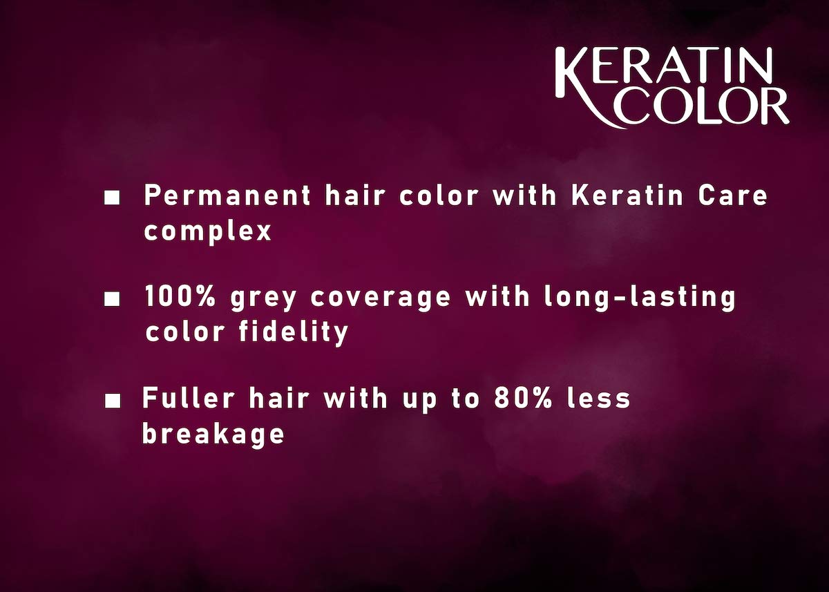 Dark Red Schwarzkopf Keratin Color Permanent Hair Color Cream, 4.3 Red Velvet Brown