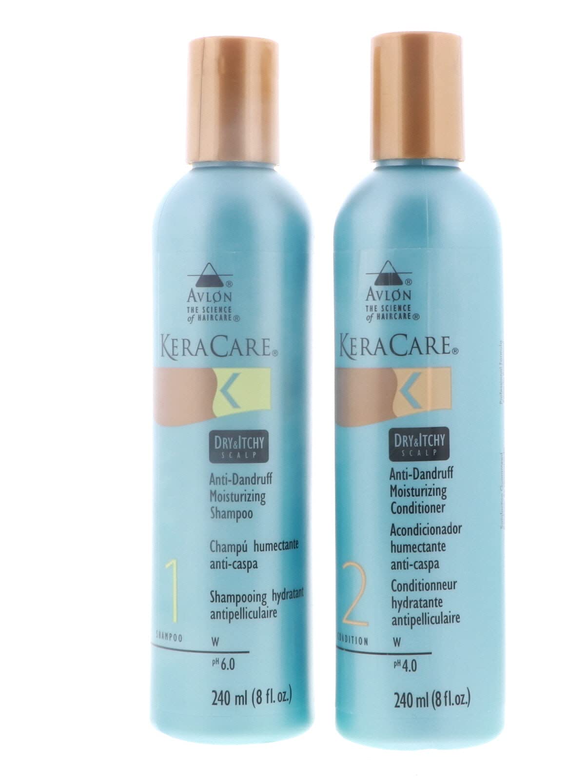 White Smoke Avlon Keracare Dry Itchy Scalp Shampoo and Conditioner Set