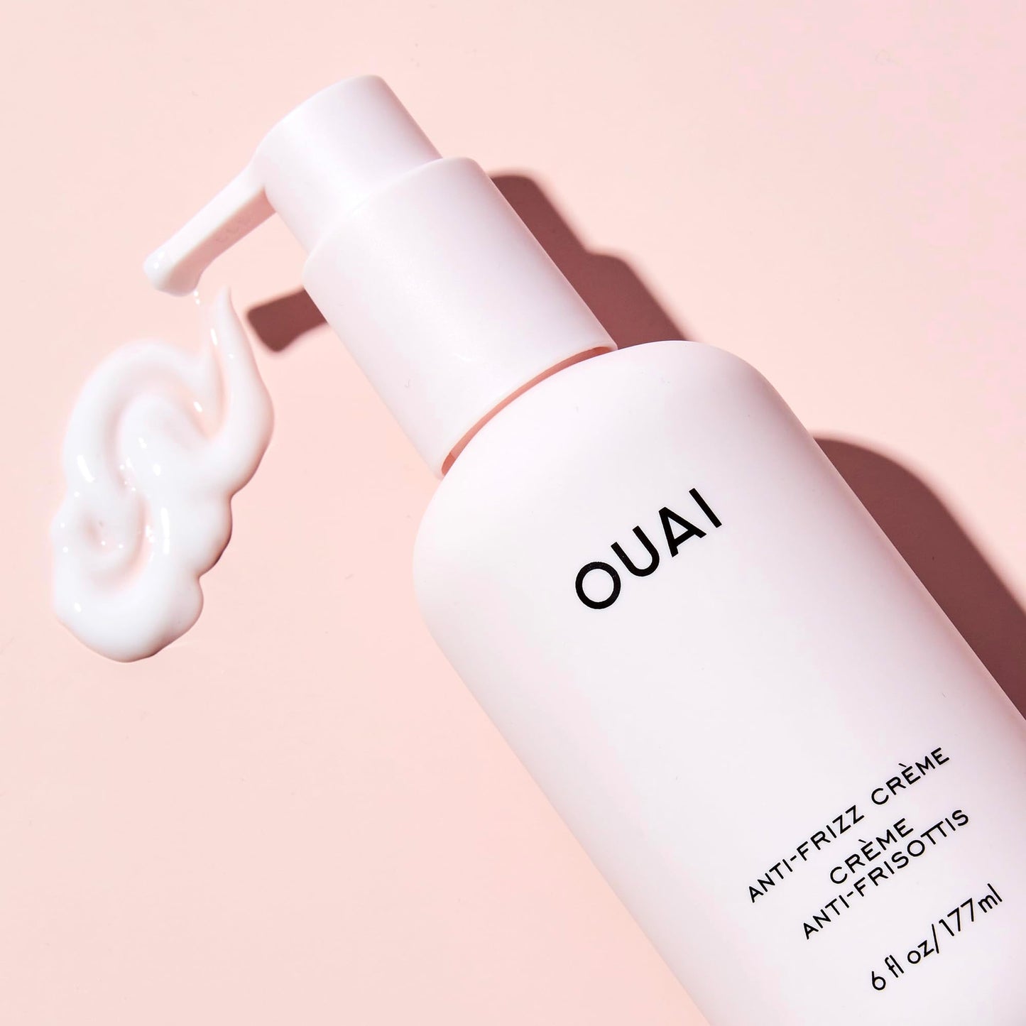 Misty Rose OUAI Anti Frizz Cream - Moisturizing Hair Cream with Frizz Control & Heat Protection - Provides Lasting Hydration with Jackfruit & Beetroot Extract - Paraben, Phthalate & Sulfate Free (6 oz)
