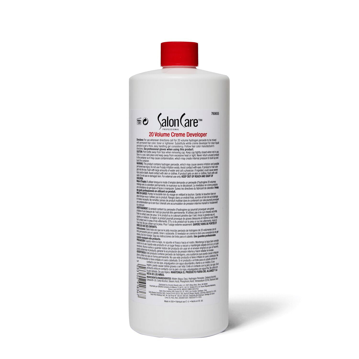 White Smoke Salon Care 20 Volume Creme Developer 32 Oz