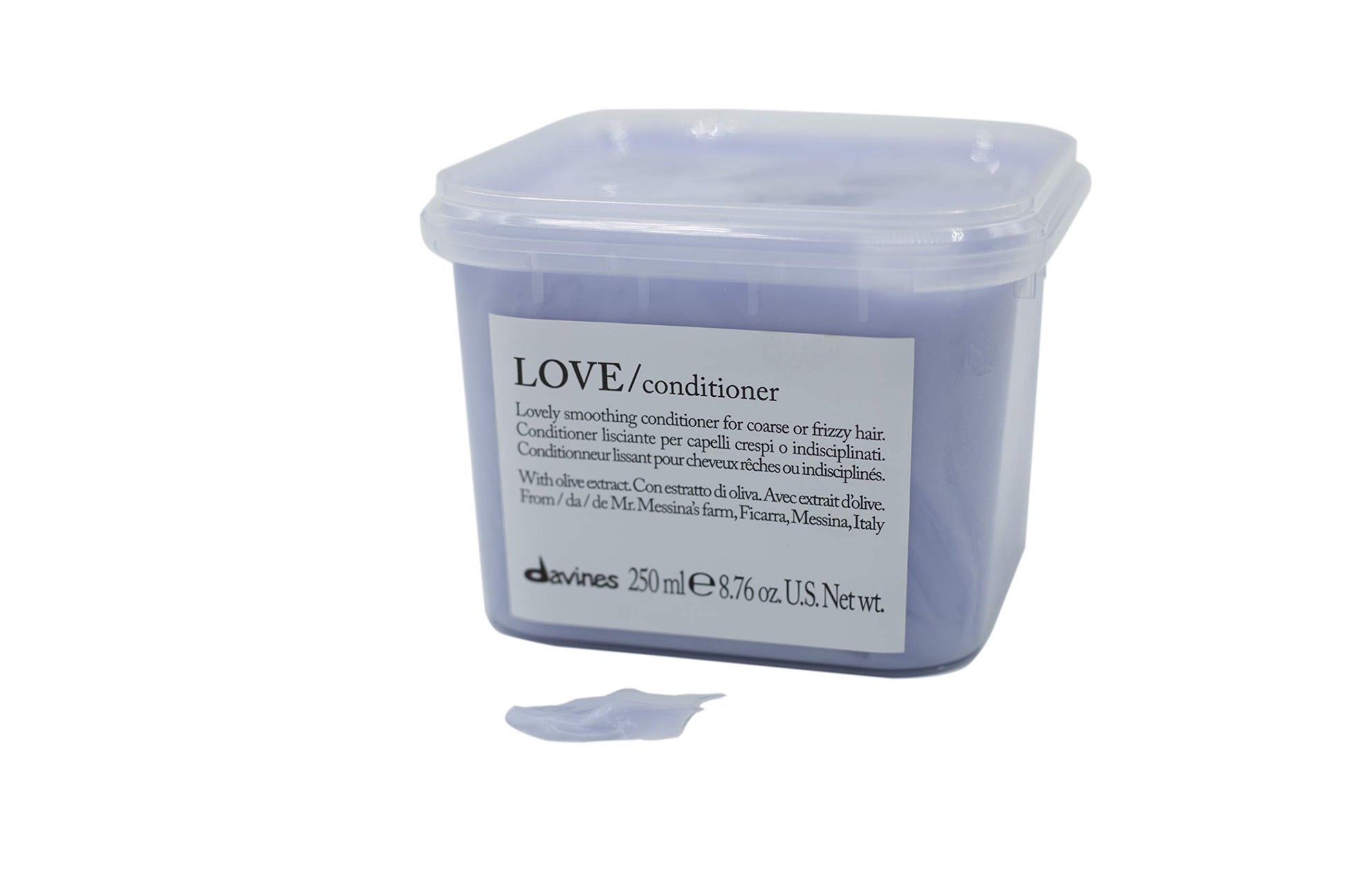White Smoke Davines LOVE Smoothing Conditioner | for Curly and Unruly Hair, Frizzy Hair | Smoothing Hair Products with Olive Extract | 8.45 Fl Oz