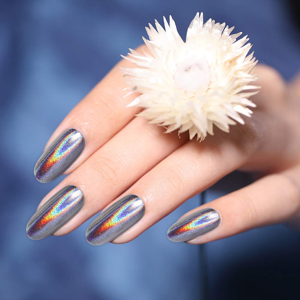Dark Slate Blue Artdone 16 Jars Chrome Nail Powder Nail Art Fimo Striping Tape Lines Decoration Metallic Mirror Effect Holographic Aurora Chameleon Pigment Powder 1g/Jar Pearl for Resin Craft & Nail Art