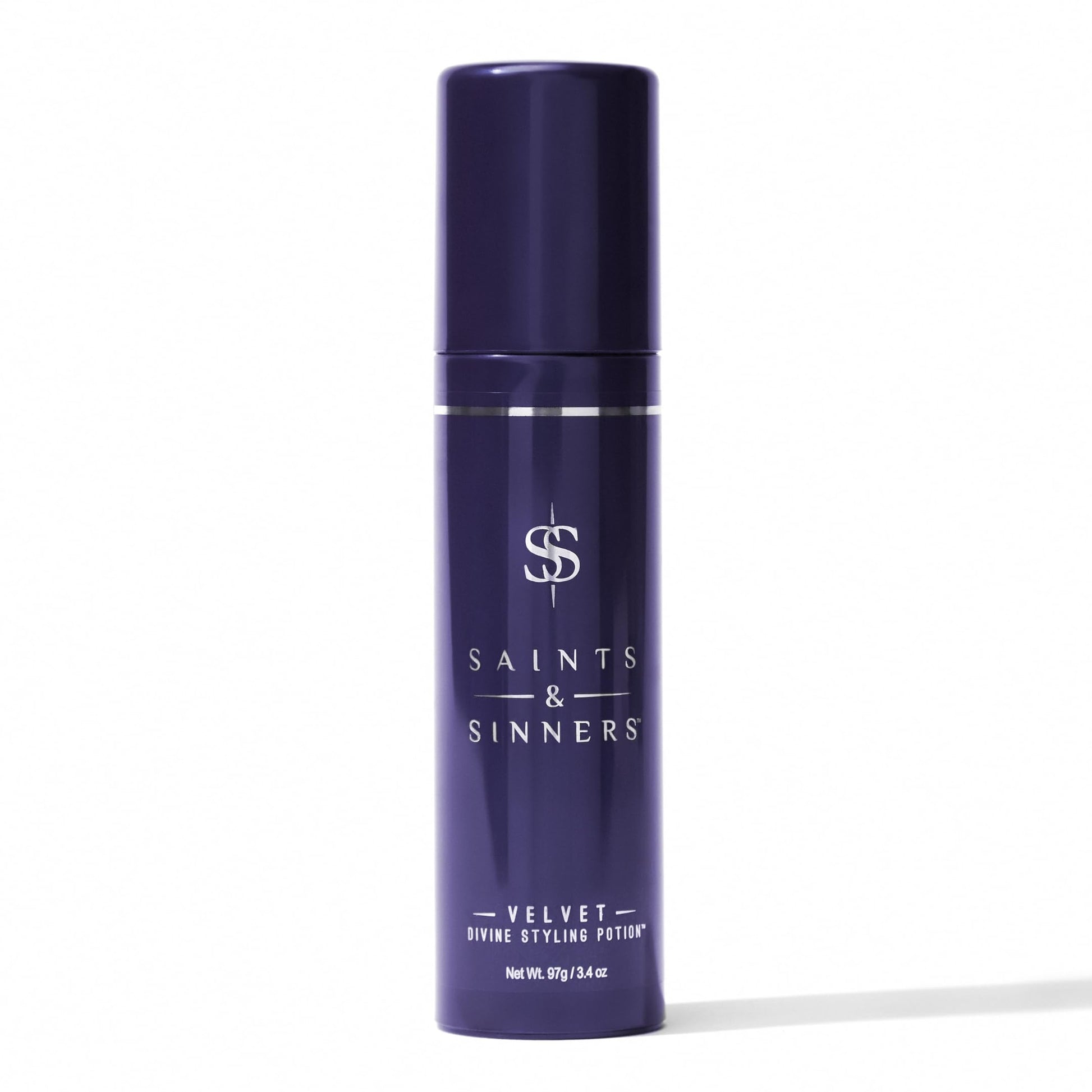 White Smoke Saints & Sinners Award Winning Velvet Divine Hair Styling Potion, Thermal Protectant, Shine & Defrizzes Hair, Moisturizing Anti-Frizz Hair Cream, Helps Dry Hair, 3.4 oz