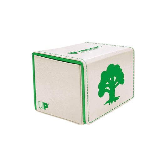 White Smoke Ultra Pro - Mana 8 Alcove Edge Deck Box - Forest for Magic: The Gathering, Store & Protect up to 100 Standard Size MTG Cards, Great for Commander Deck, Side Loading Deck Box, Premium Leatherette