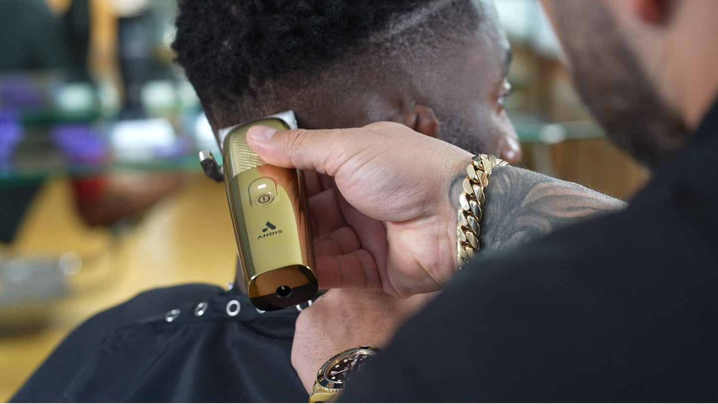 Black Andis Envy II Cordless Clipper Premium Edition, Professional Lithium-ion Electric Beard & Hair Clipper, Phaze Blade, Cordless, Gold