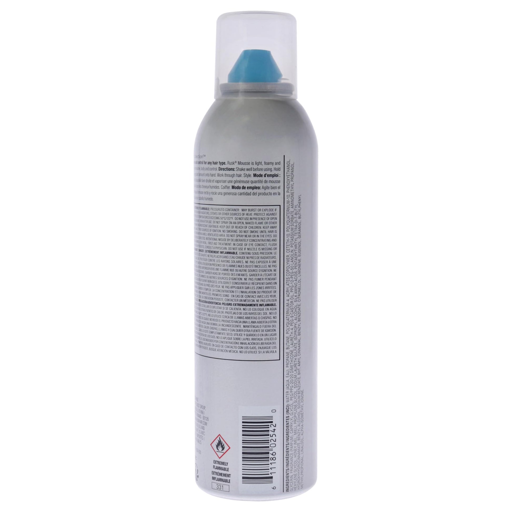 Dark Gray RUSK Styling Mousse 10.6 Fl Oz