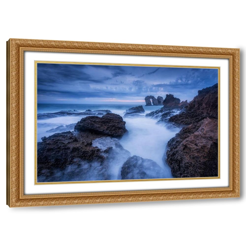 White Smoke ArtDirect Rocky Blue Custom Framed Art Print Giclee Print or Canvas Options with Various Sizes and Customization by Lanza, Sergio