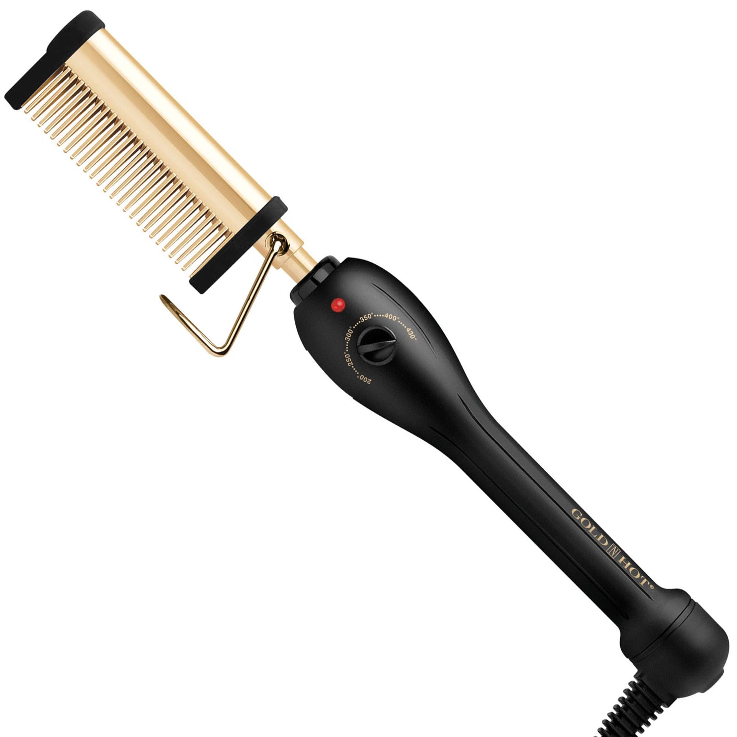 White Smoke Gold N Hot Professional 24K Gold Pressing & Styling Comb | Great for Lifting and Straightening