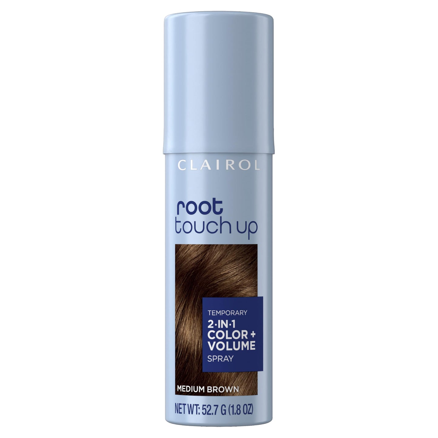 Light Slate Gray Clairol Root Touch-Up Color + Volume 2-in-1 Temporary Hair Coloring Spray, Medium Brown Hair Color, Pack of 1 - Packaging May Vary