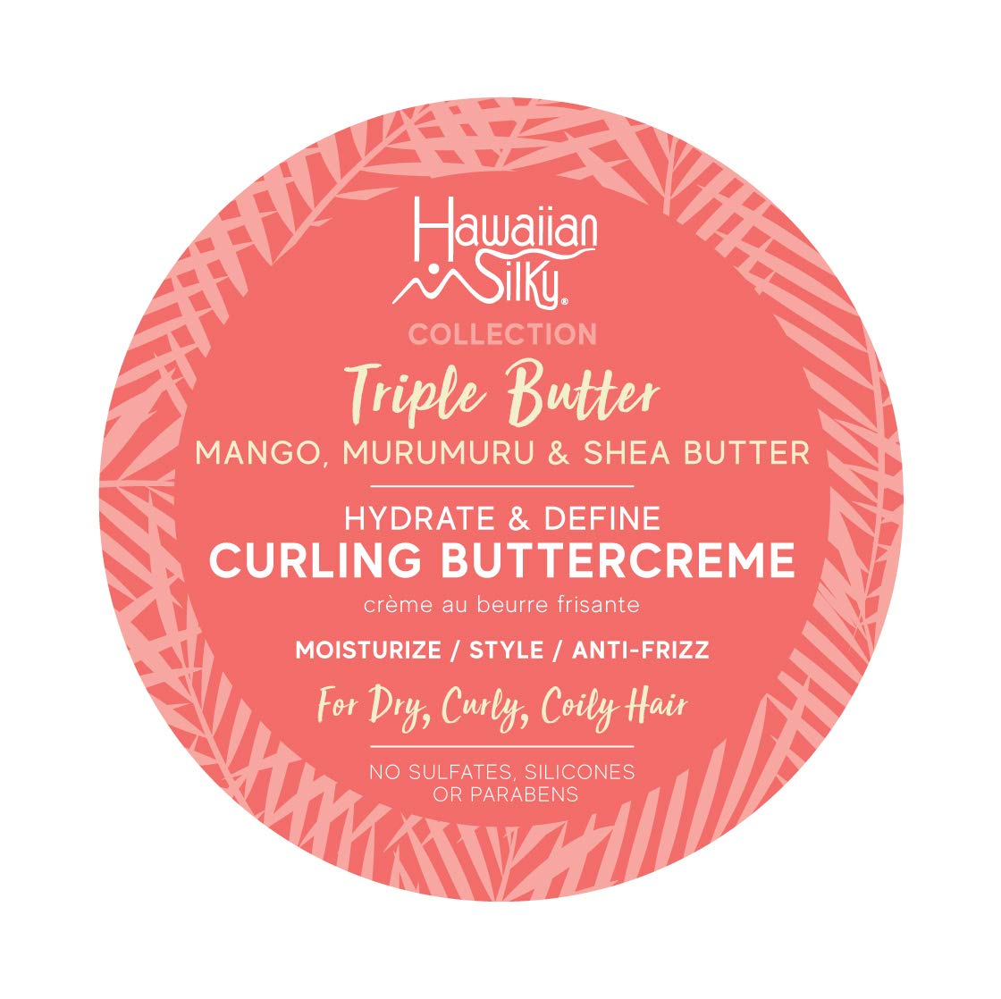 White Smoke Hawaiian Silky Mango Murumuru & Shea Butter Curling Creme, 12 fl oz for Frizz-Free Curls with Hydration & Define