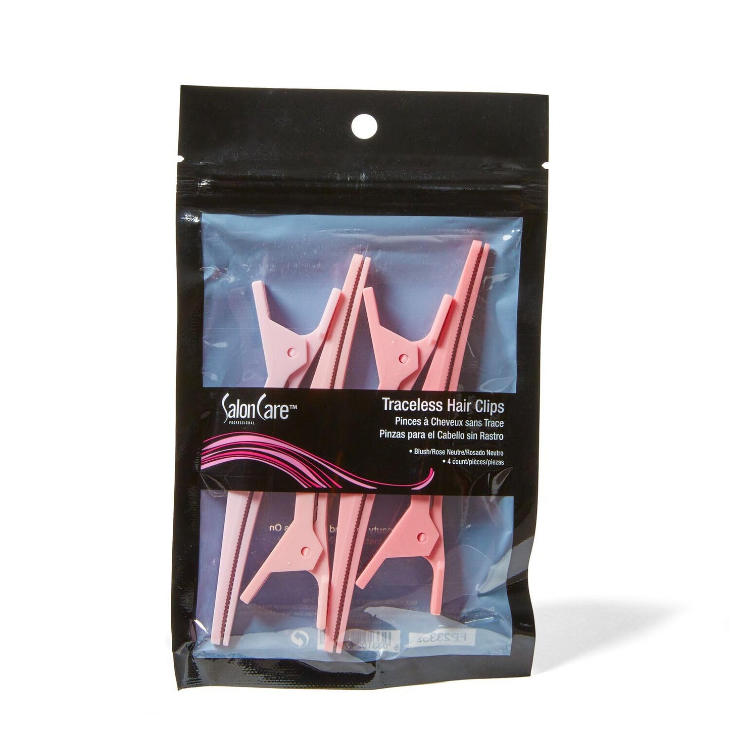 White Smoke Salon Care Pink Traceless Clips (4 Count)