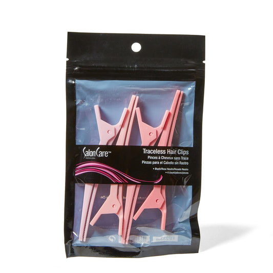 White Smoke Salon Care Pink Traceless Clips (4 Count)