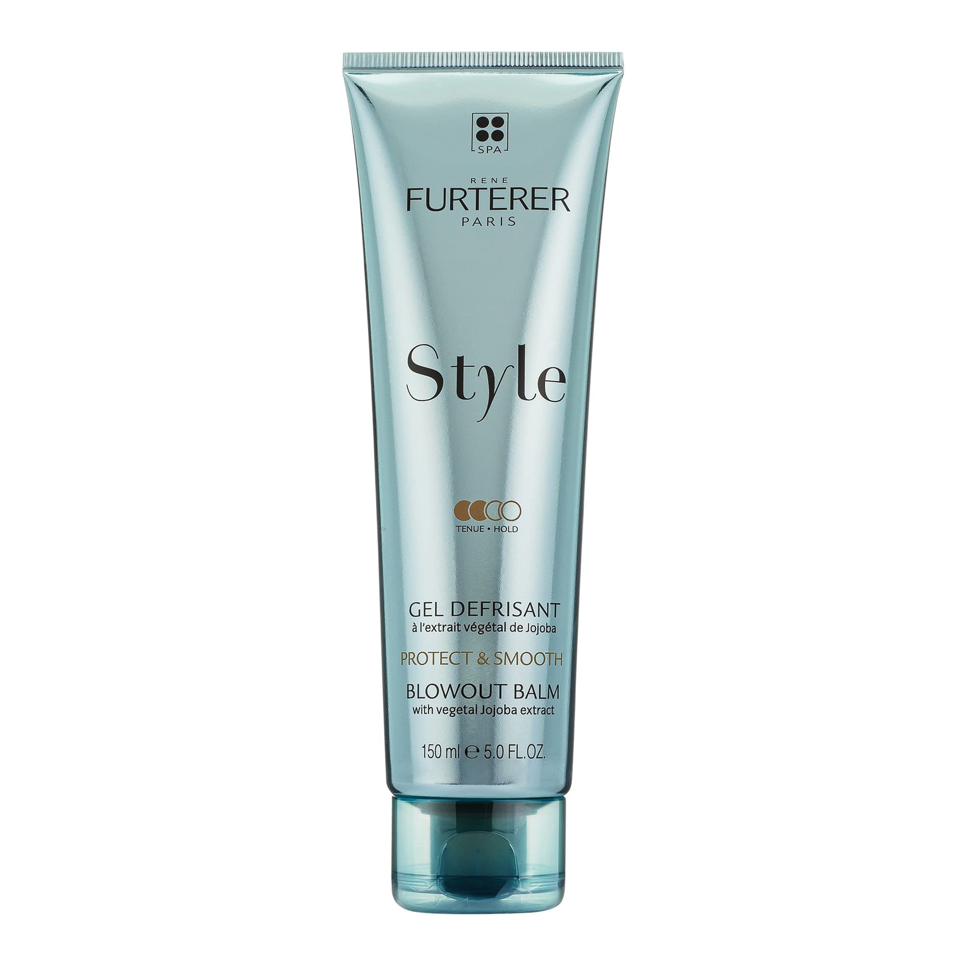 White Smoke Rene Furterer STYLE Blow Out Balm - Reduces Drying Time & Protects Against Heat - WIth Moisturizing Jojoba Extract - All Hair Types - Vegan & Silicone-Free - 5.0 fl. oz