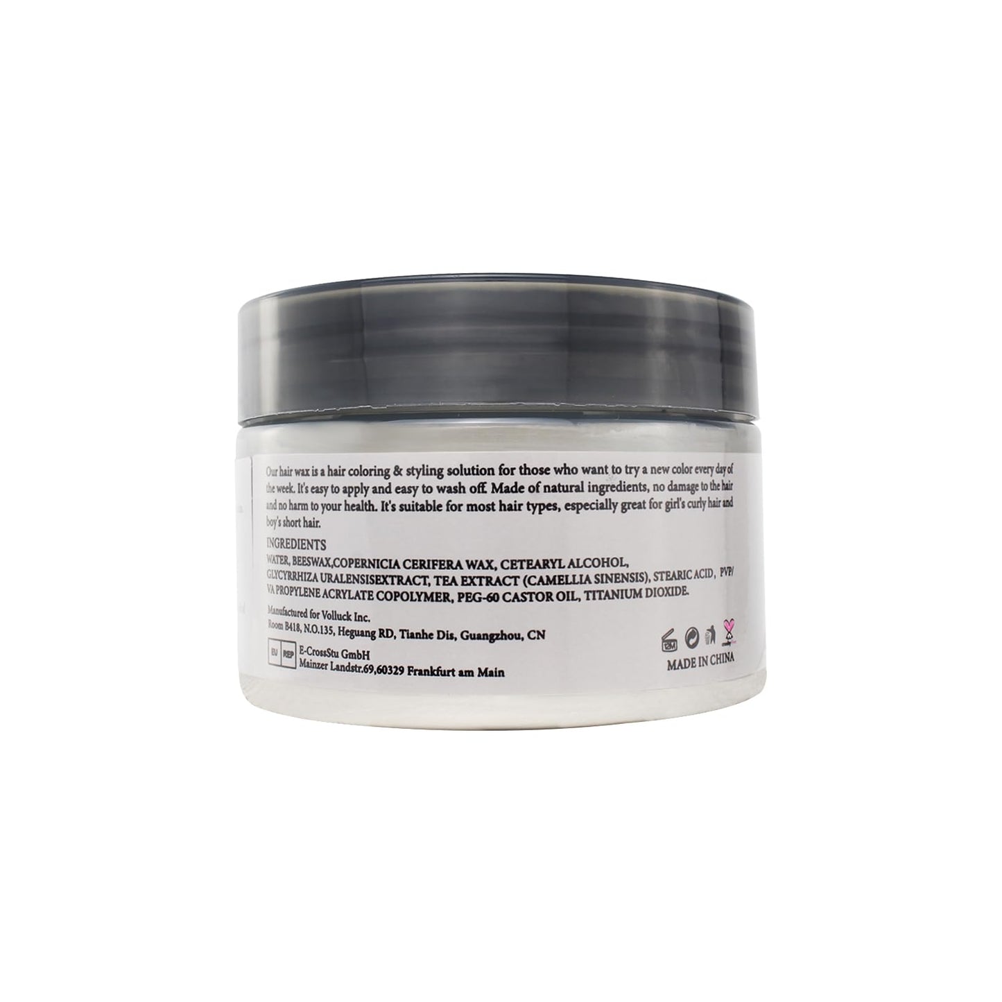 Gray White Temporary Hair Color Wax - SOVONCARE Washable Hair Dye for Men & Women, All-Day Hold Disposable Hair Styling Clays for Party, Cosplay & Daily 4.23 oz