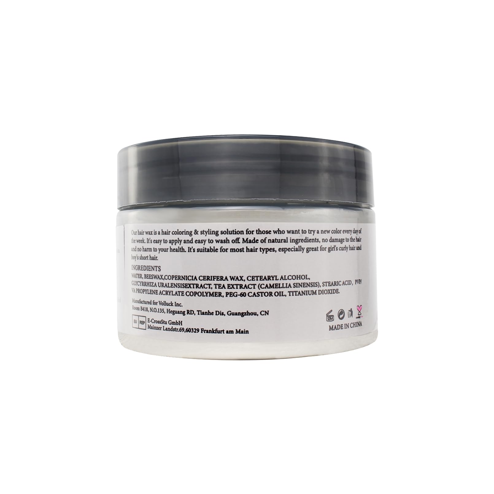 Gray White Temporary Hair Color Wax - SOVONCARE Washable Hair Dye for Men & Women, All-Day Hold Disposable Hair Styling Clays for Party, Cosplay & Daily 4.23 oz