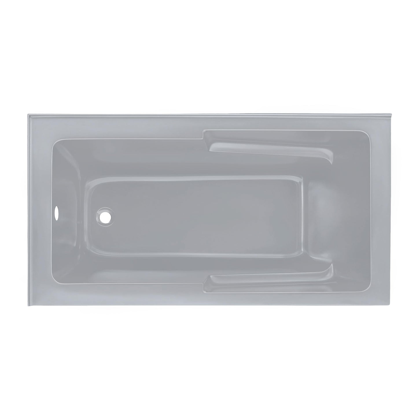 Dark Gray Swiss Madison Voltaire 60 x 32 Left Drain Soaking Alcove Corner Apron Bathtub in Matte Gray