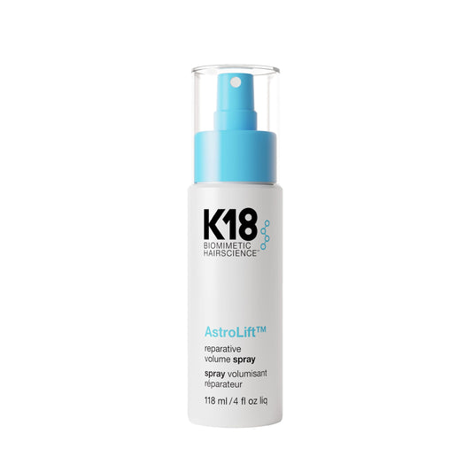 Gray K18 AstroLift™ Reparative Volume Spray, 2-Day Hair Thickening + Hold For Thin, Fine, Fragile Hair, Non-Sticky, Non-Crunchy, Humidity-Resistant Volumizing Spray, 4 Fl Oz