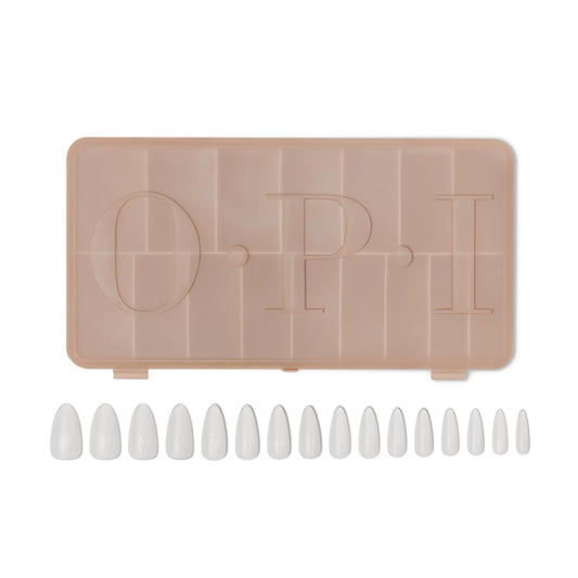 Tan OPI GELevate Soft Gel, Nail Tips | Almond Shape Extensions | Flexible & Natural Fit | 1 Box with 16 Sizes