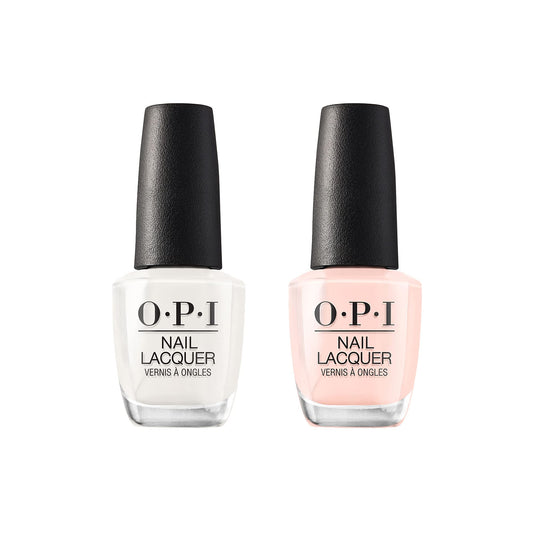 White Smoke OPI Nail Lacquer, Bubble Bath & Funny Bunny Bundle, Nude Nail Polish, 0.5 fl oz