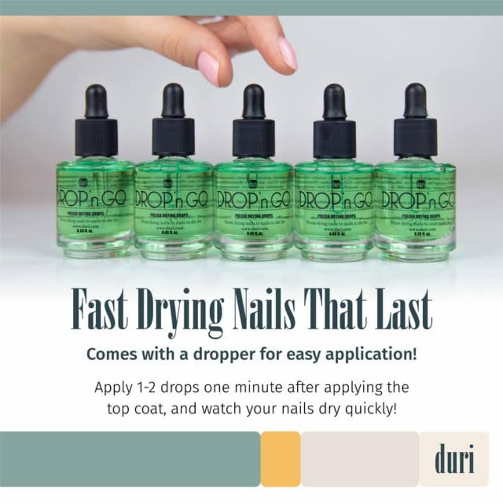 White Smoke duri Drop'n Go Quick Dry Nail Drops - Fast Drying Drops for Long Lasting Nail Polish 0.45 fl. oz. (Pack of 1)