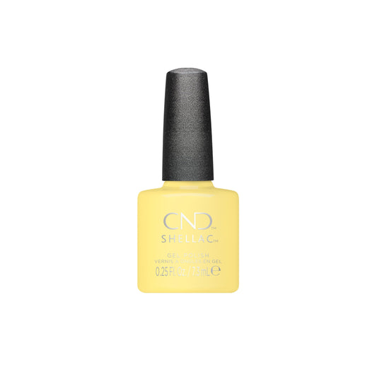 White Smoke CND Shellac Gel Nail Polish, Long-lasting NailPaint Color with Curve-hugging Brush, Yellow/Gold Polish, 0.25 fl oz