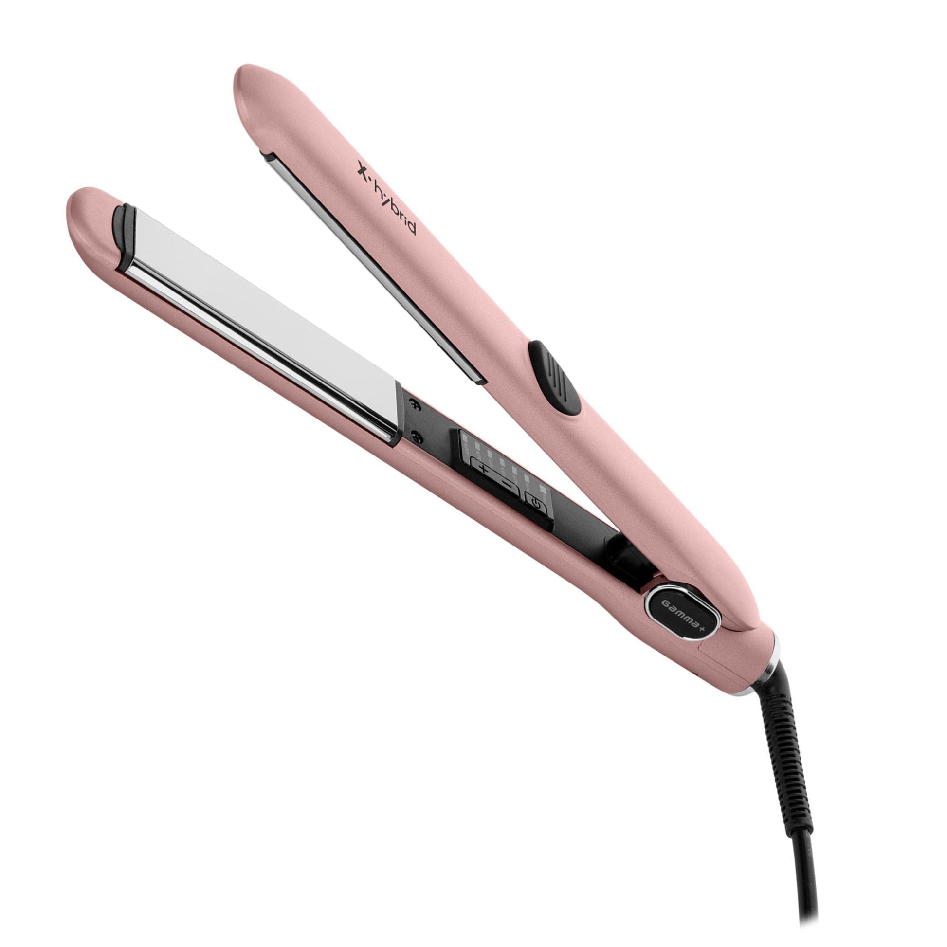 White Smoke GAMMA+ X-Hybrid 1” Titanium Flat Iron – Italian-Designed Professional Hair Straightener, 450°F High Heat, Floating Plates for Frizz-Free Styling & Keratin Treatments