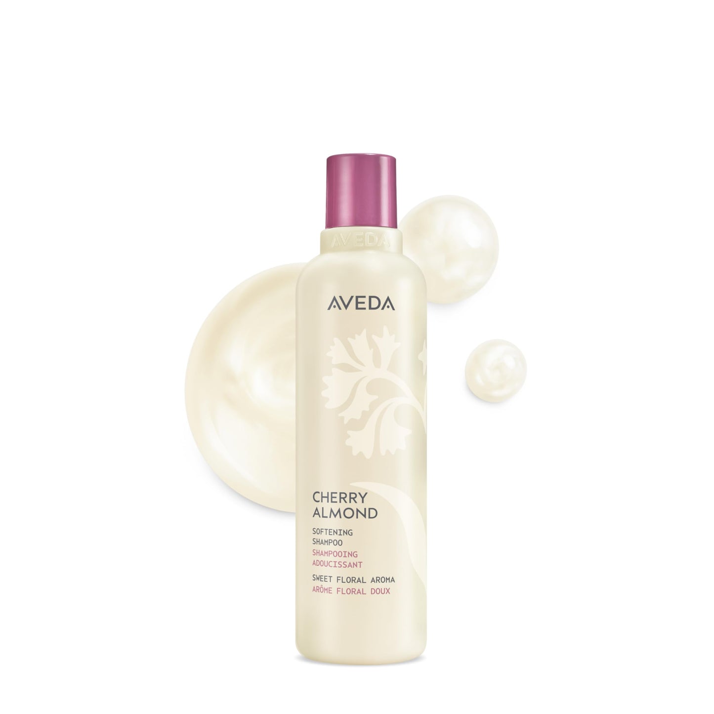White Smoke Aveda Cherry Almond Softening Shampoo | Adds Softness and Shine | for Normal to Dry Hair | 97% Naturally Derived* | Silicone Free | Iconic Cherry Almond Aroma of Tonka, Orange, Ylang Ylang, 8.5 Fl Oz