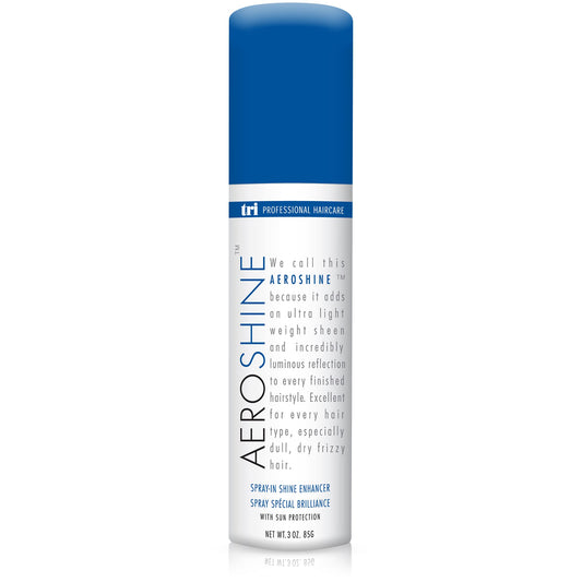 White Smoke TRIDESIGN Aeroshine Styling Product - Premium Hair Gloss Spray for All Hair Types, Versatile Shine Spray for Men and Women, Strong Hold Finish, Travel Size, Perfect for Any Hairstyle - 3 Fl Oz