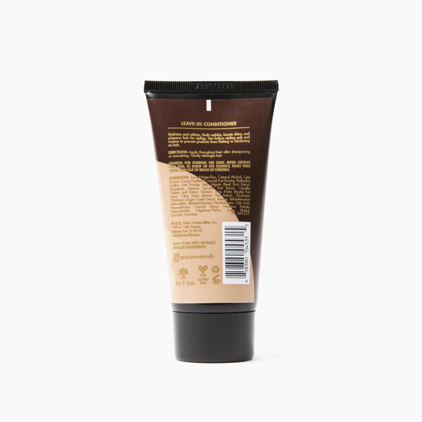 White Smoke As I Am Coconut Leave-In Conditioner - 3 ounce - Travel Size - Hydrates, softens, prepares hair for styling - prevents tangles for softer, shinier, and more manageable hair.