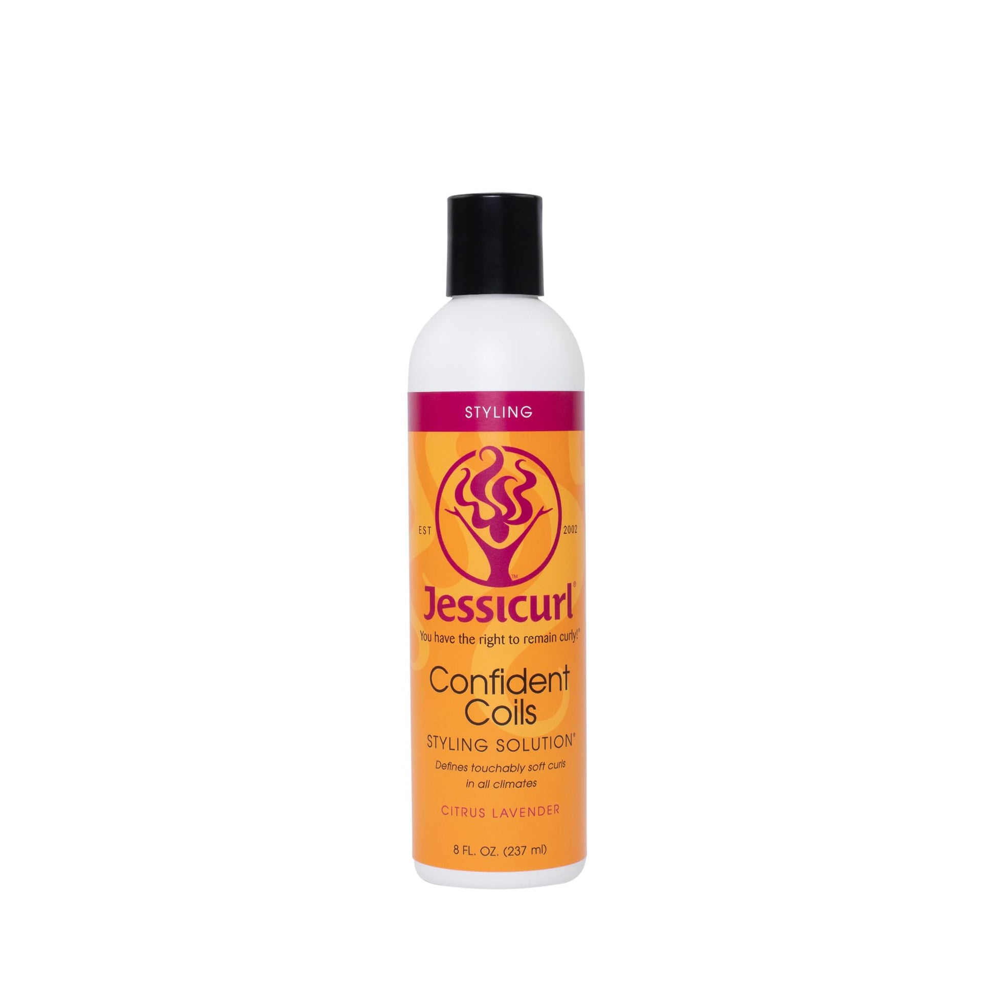 White Smoke Jessicurl, Confident Coils Styling Solution, Citrus Lavender, 8 Fl oz. Curl Cream for Humidity Control and Frizz Control, Curly Hair Products, Styling Cream