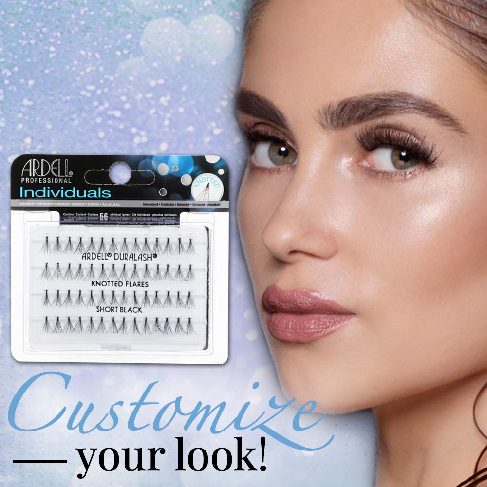 Tan Ardell False Eyelashes Short Black, DIY Lash Clusters, Eyelash Extension Kit, 4 Pack