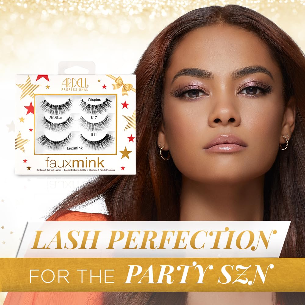 White Smoke Ardell Active Lash Pump’N – Sweat-Resistant Natural Look False Eyelashes with Bonus Duo Adhesive, Strip Lashes for Active Lifestyles, 3 Pairs