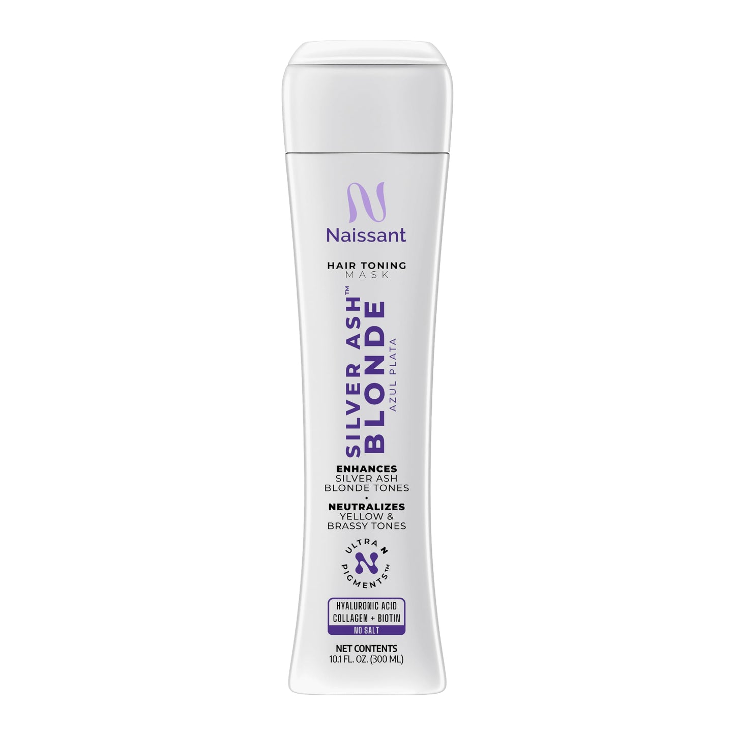 Lavender Naissant Silver Ash Blonde Hair Blue Toning Mask | Ultra High-Purity Blue Pigments | Neutralizes Orange & Brassy Tones | Hyaluronic Acid, Collagen & Biotin | Paraben, Ammonia &Sulfate Free |10.1 Fl.Oz