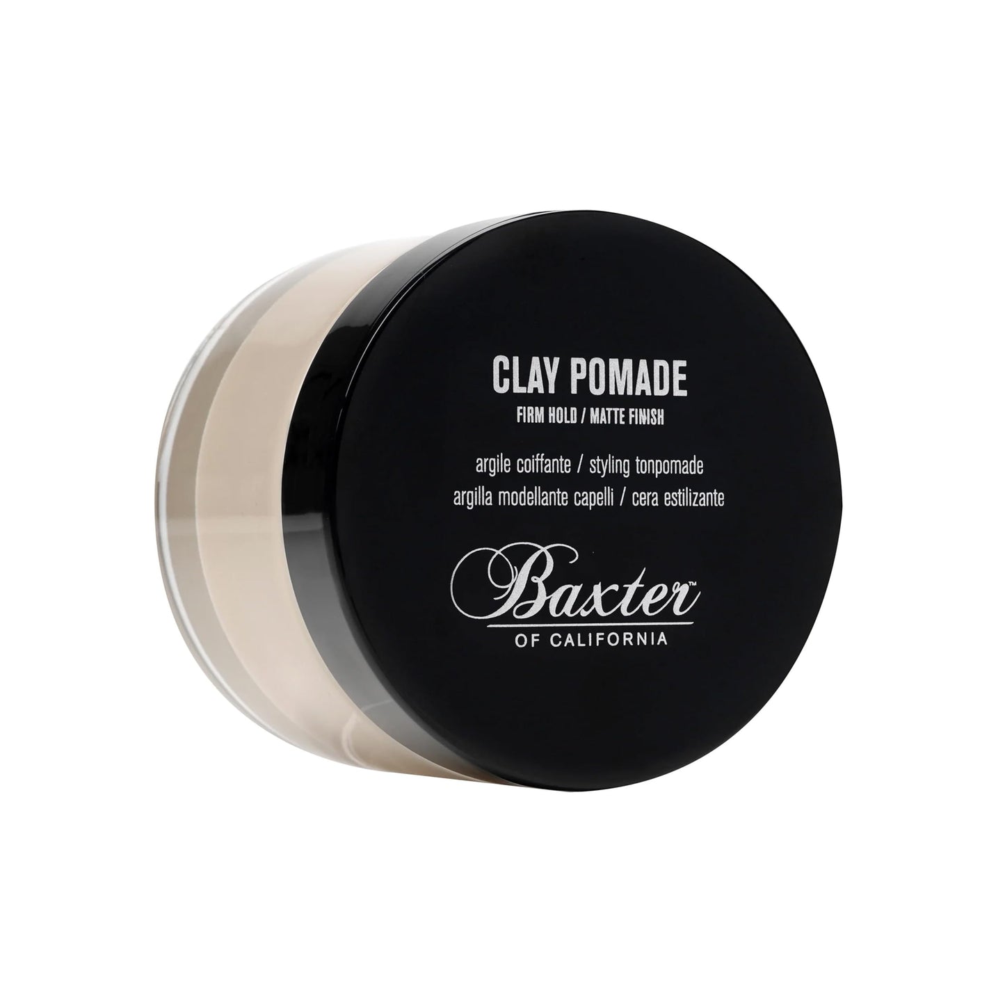 Black Baxter of California Clay Pomade, Strong Hold Matte Hair Clay for Men, Texturizing & Thickening Pomade for Natural Definition and All-Day Control, 2 Ounce