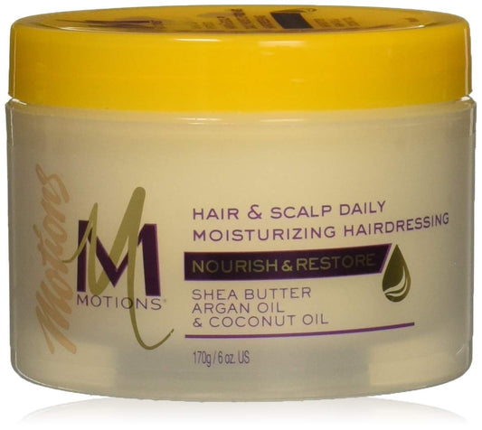 Rosy Brown Motions Nourish & Care, Hair & Scalp Daily Moisturizing Hairdressing 6 oz (6 pack)