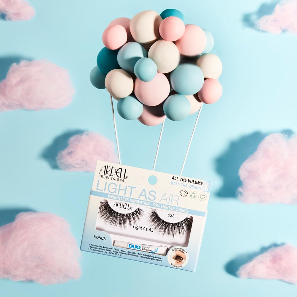 Powder Blue Ardell Light As Air 523 Lashes, 4 Pairs in a Pack
