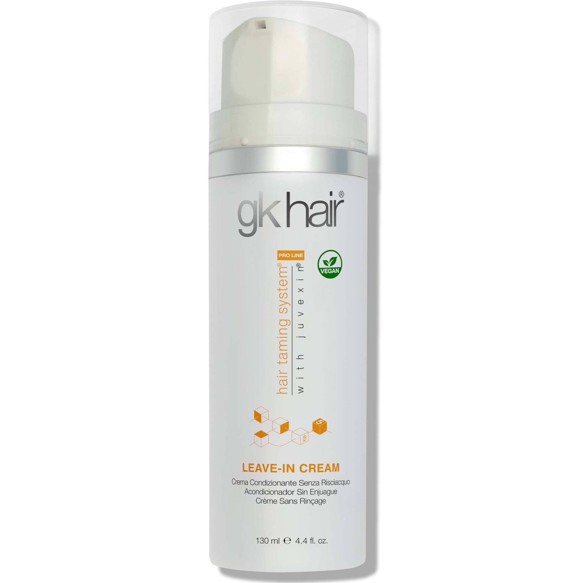 Light Gray GK HAIR Vegan leave in conditioner for dry damaged hair (4.4 Fl Oz/130ml) Conditioning Hydrating Smoothing Moisturizing & Frizz Control For Dry Damaged Hair Taming before Swimming or Exercise