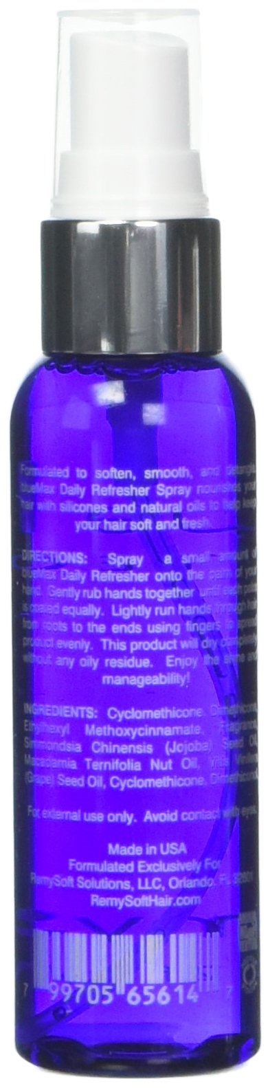White Smoke RemySoft blueMax Daily Refresher - Safe for Hair Extensions, Weaves and Wigs - Salon Formula Leave-in Conditioner - SCENTED