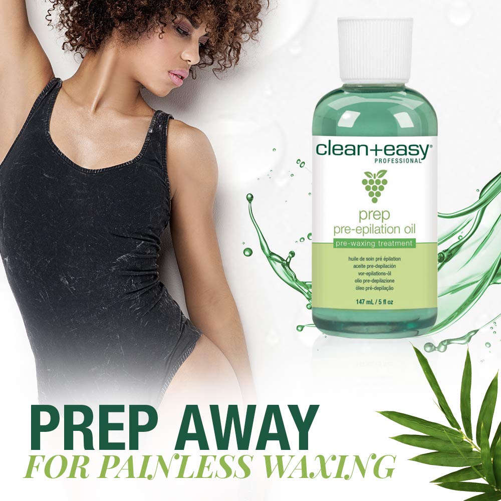 White Smoke Clean+Easy Pre-Epilation Oil – Pre Wax Oil, Skin Protecting Oils for Face & Body Waxing, Pre and Post Wax Care, Professional Waxing Prep Treatment, 5 oz